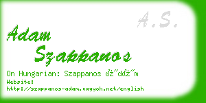 adam szappanos business card